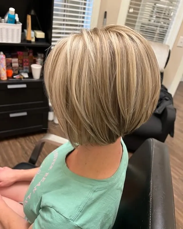 Hair transformation by Kleo Begaj at Hair by Kleo Flower Mound — Golden highlights
