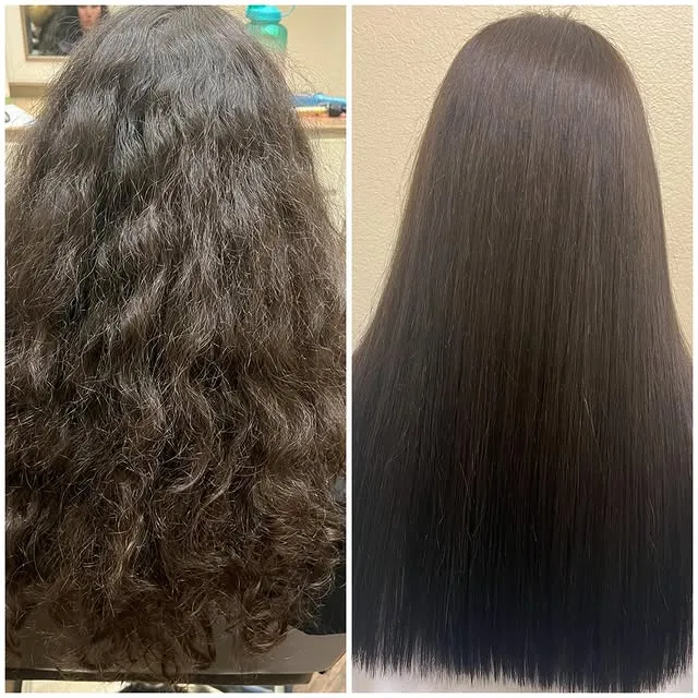 Brazilian blowout before and after result — Hair by Kleo